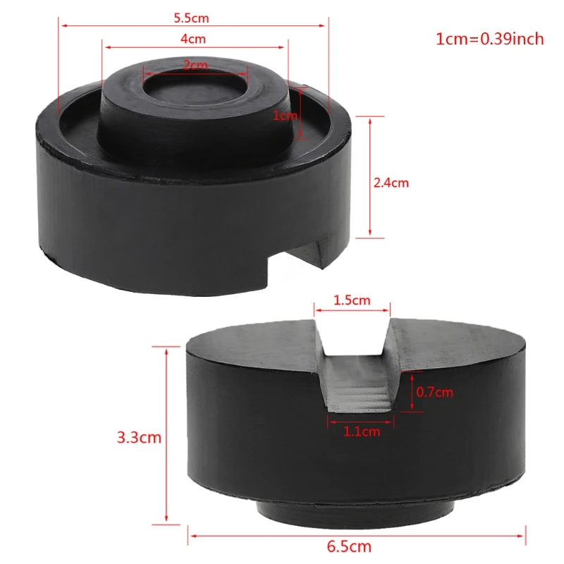 

Black Rubber Slotted Floor Jack Pad Frame Rail Adapter For Pinch Weld Side Pad