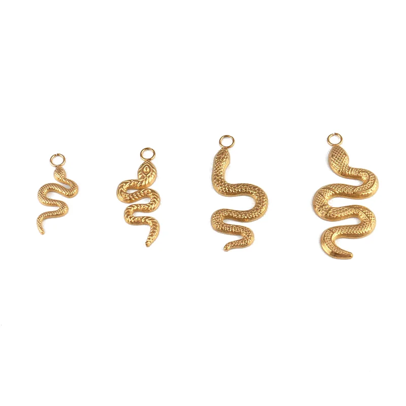 

5pcs Stainless Steel Pendants Animal Snake Charms Pendants For Making DIY Jewelry Earring Necklace Accessories Findings