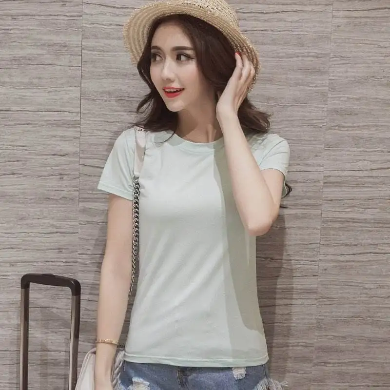 

Summer Blue 2020 short t shirt Women sleeve Top Garment