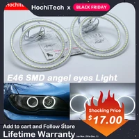 hochitech for bmw e46 convertible facelift with xenon ultra bright smd white led angel eyes 2600lm 12v halo ring kit day light