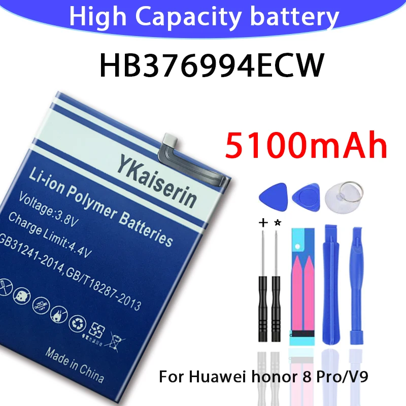Аккумулятор для Хуа Вэй HB376994ECW Huawei Honor V9 8 Pro DUK AL20 TL30 Monile Phone Batteria Akku 5100
