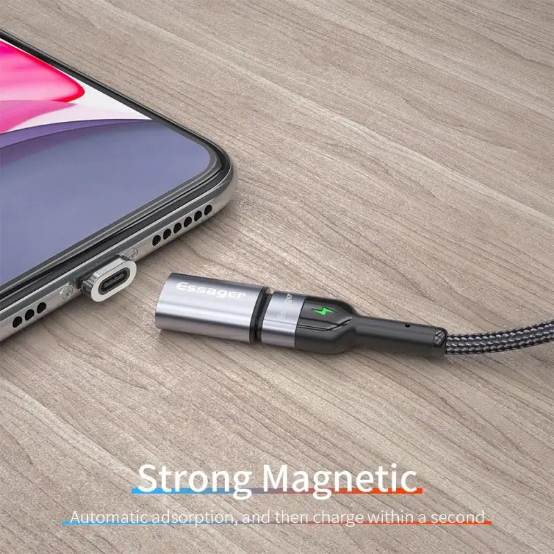 Магнитный адаптер Essager USB Type C для iPhone Samsung гнездо на Micro USB|Переходники и адаптеры| |