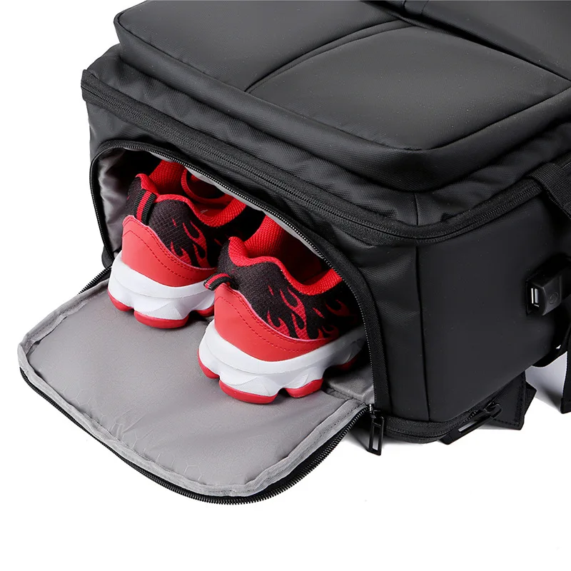 

Fashion Large Capacity Expansion Travel Backpack Men's Business Waterproof Multi-function Computer Backpack Travel Bag Solid