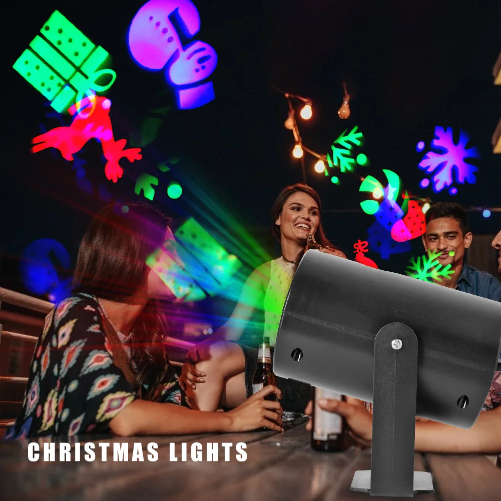 

Christmas LED Projection Light 4 Patterns Glowing Lamps Xmas Indoor Car Wonderful Christmas Decoration for Home