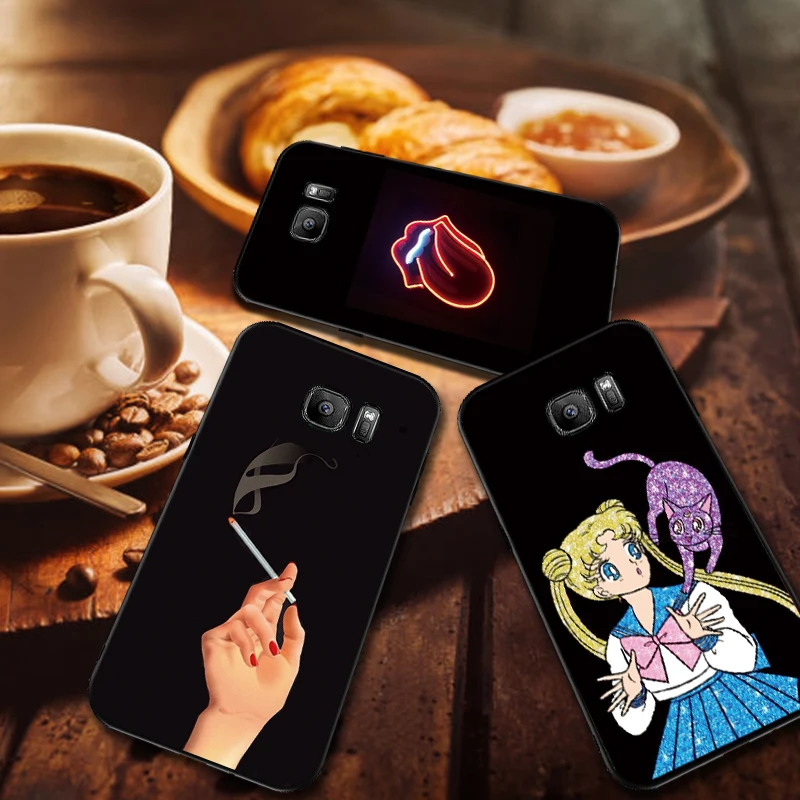 Черно белые ретро Мягкий силиконовый чехол для телефона Samsung Galaxy S8 S9 S10 Plus NOTE 8 9 M10