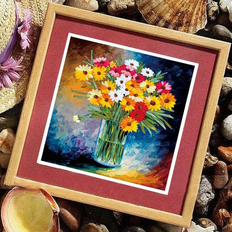 3D DIY лента вышивка крестиком пасторальный Цвет Цветы для начинающих рукоделие