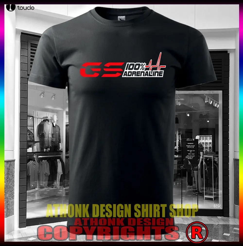 

Мужская футболка с принтом мотоцикла, летняя хлопковая Футболка с принтом адреналина, R1200Gs, новинка 2019