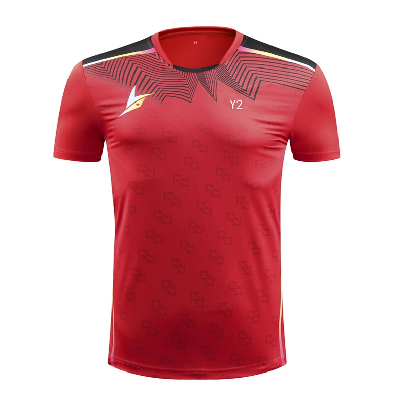 Women Badminton Quick Drying Breathable Lightweight Short Sleeve T Shirt Table Tennis Sportswear Men Training Suits Tops -40