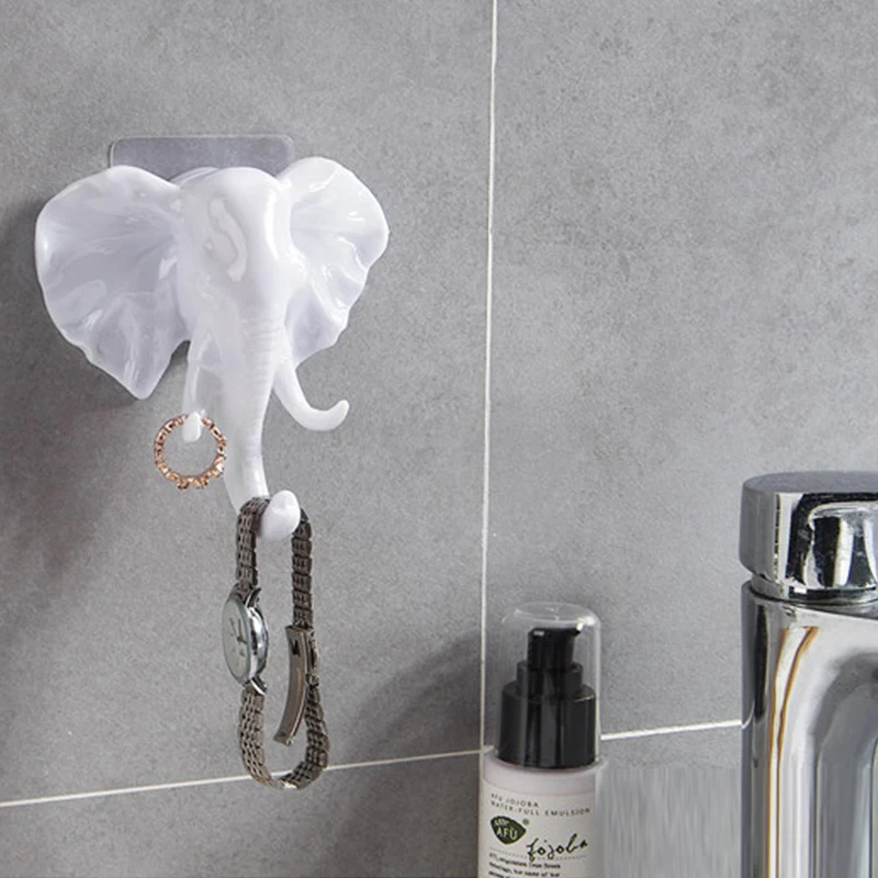 1 шт. креативный крючок в виде носа слона бесшовный декоративный настенный для