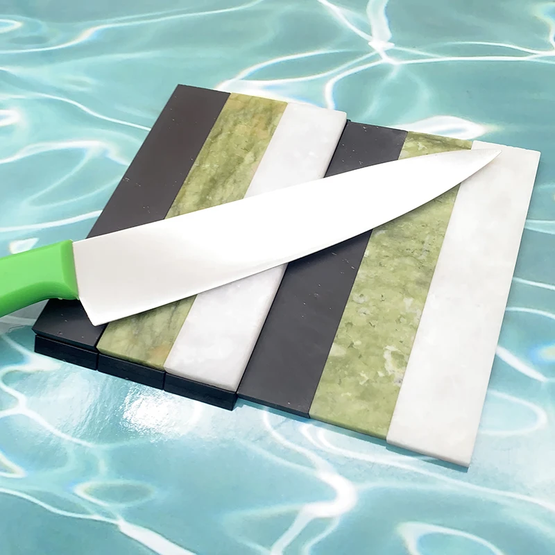 Кухонный нож с натуральным агатом острый кухонный фиксированным углом основа из