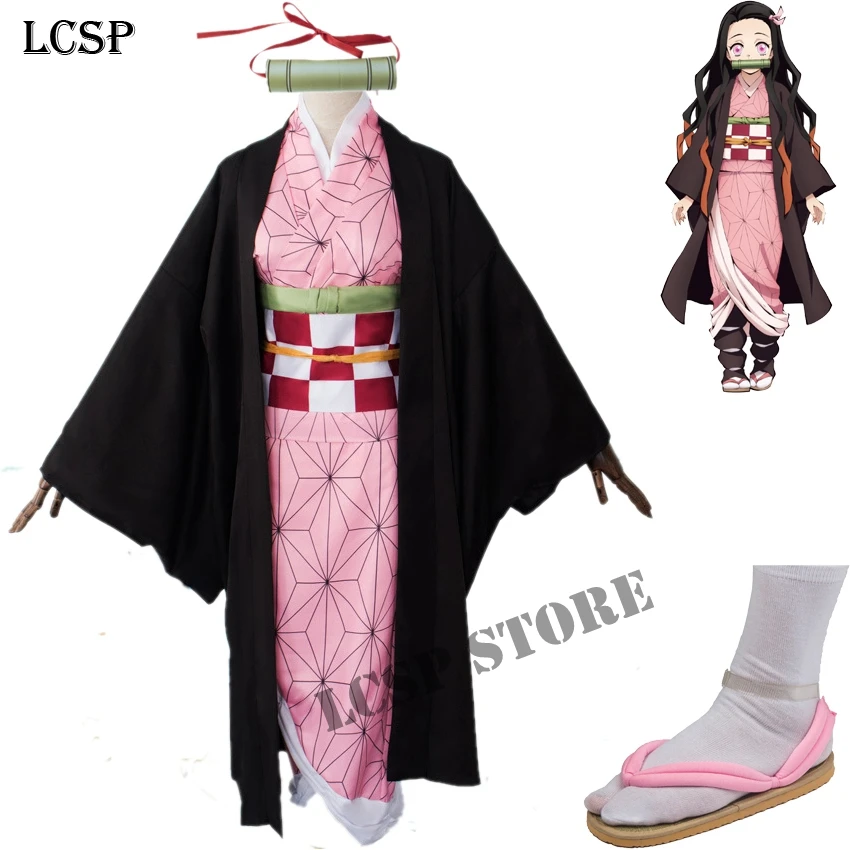 LCSP демон убийца Kimetsu без Yaiba камадо Nezuko Косплей Костюм для костюмированной