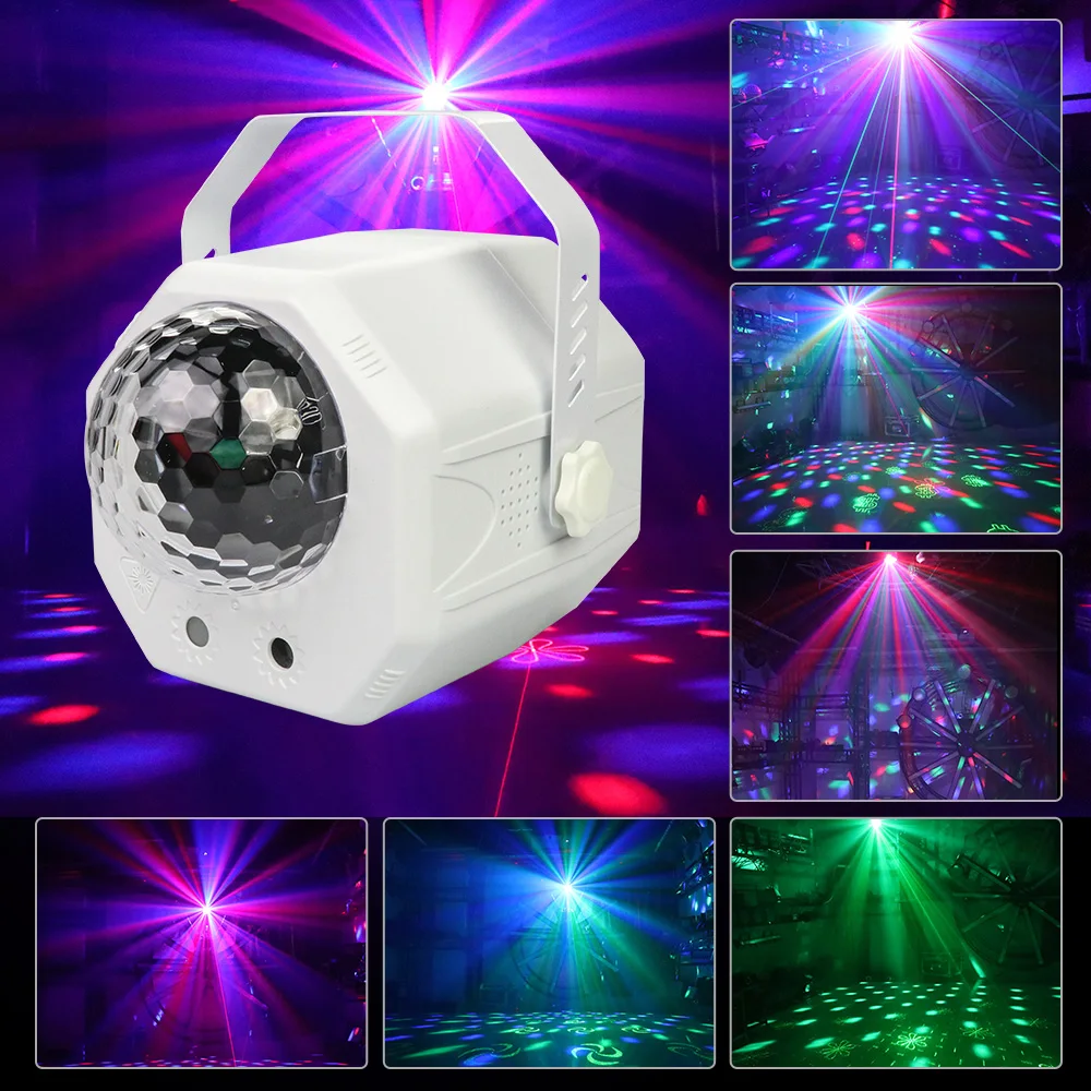 RGB LED Stage Lights Moving Head Disco Balls Laser Projector Par DJ Party Color Music Lights Controller proyector navidad luces