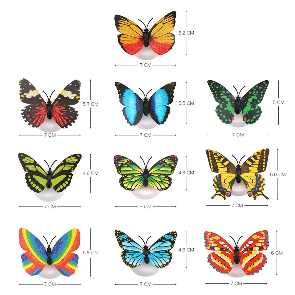 

Creative Cute 3D Butterfly LED Light Color Changing Night Light Home Room Desk Wall Decor For Bedroom Living Room