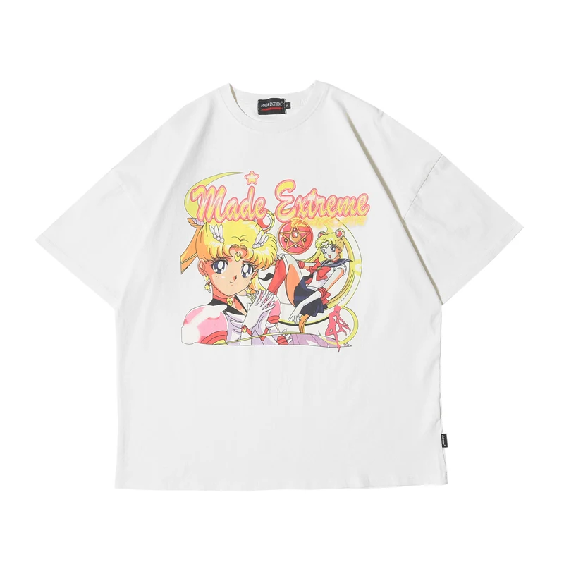 Мужская футболка уличная одежда забавный рисунок с героями мультфильмов чистый