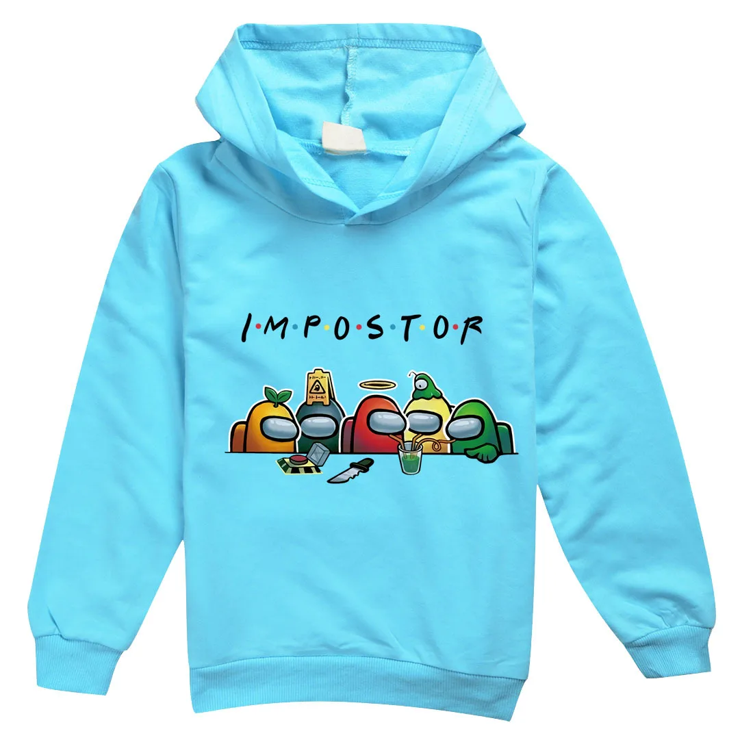 

Impostor Anime Prints Hoodies Boys Fashion Streetwear Kids Among Us Crewneck Pullover Casual OutWear Loose Toddler Girl Clothes