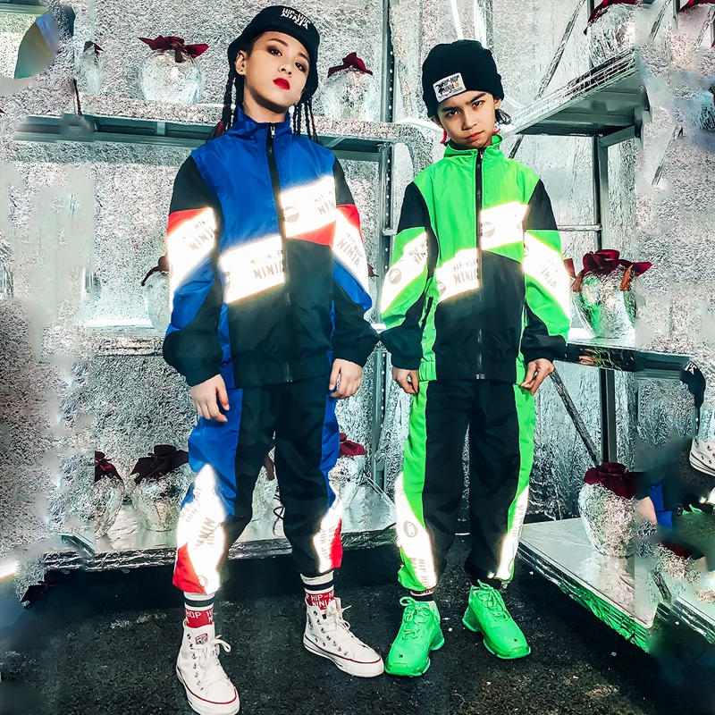 Костюм в стиле хип хоп для девочек Современный танцевальный костюм детей Костюмы