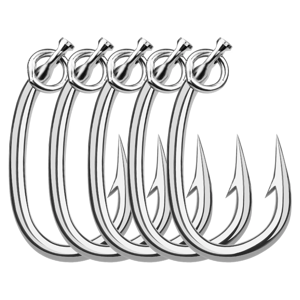 PROBEROS 3/5Pcs Saltwater Fishing Hooks Tuna 10/0-11/0-12/0-13/0-14/0-15/0-16/0# Stainless Steel Fishhooks Jigging | Спорт и