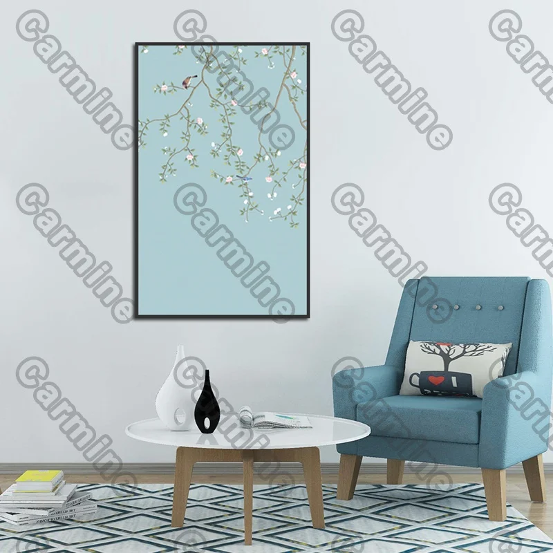 

Poster Light Green Leaves Spring Sprout Plants Canvas Painting and Prints Wall Art Decoration for Living Room and Bedroom 2Pcs