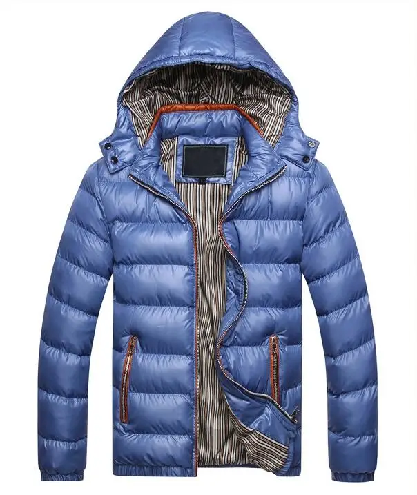 Winter Jacket Parka Men Fur Collar Hooded Thick Warm Outwear Man Patchwork Outwear Detachable Keep Warm Hood Coats