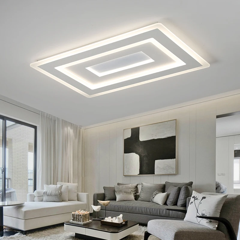 

Ultra-thin Surface Mounted Modern Led Ceiling Lights lamparas de techo Rectangle acrylic Square Ceiling lamp fixtures
