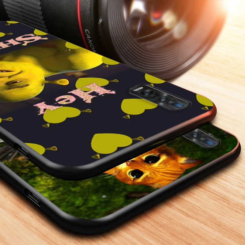 

Cartoon Shrek Coon for OPPO Find X2 A93 A92 A73 A72 A53 A32 A31 A12 A12E A11X A1K AX7 A5 Neo Pro Black Phone Case