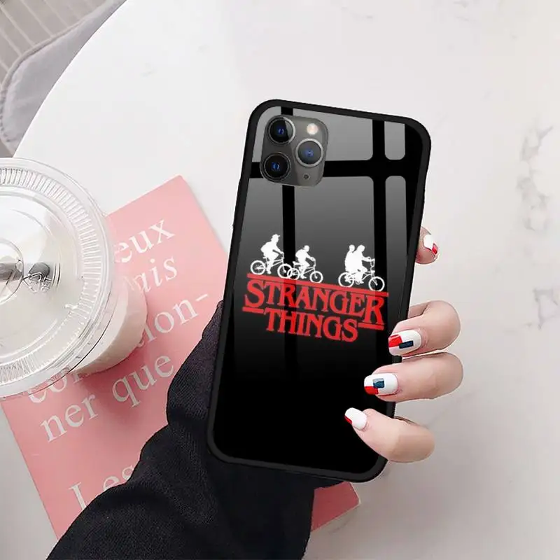 

cosas gratis Stranger things Phone Case Tempered glass For iphone 11 12 PRO MAX X XS XR 5C 6 6S 7 8 plus