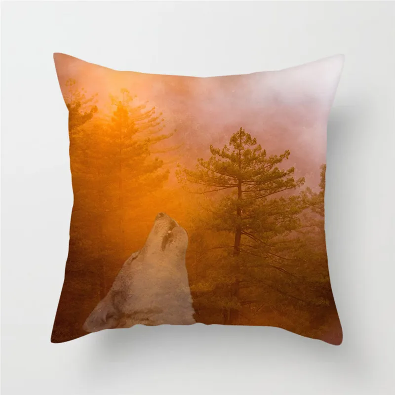 Fuwatacchi волк с нашивкой Крылья чехлы на диванные подушки &quotFantasy Wolf&quot наволочка