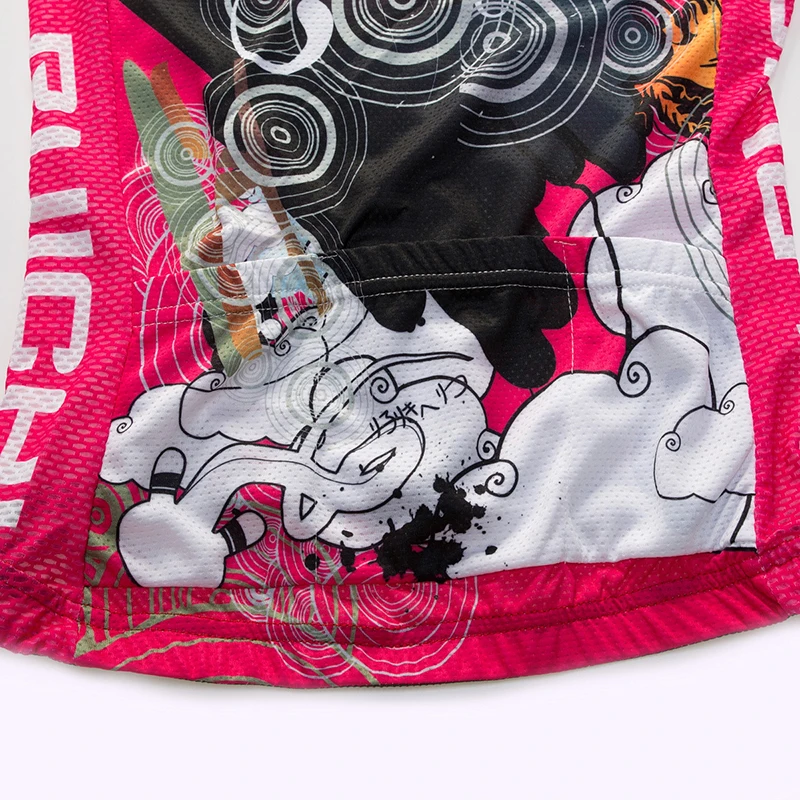 Женская велосипедная футболка с длинным рукавом Специальный рисунок граффити