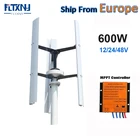 Китайская фабрика, 600 Вт, 12 В, 24 В, 48 В, ветряная турбина с вертикальной осью, генератор без сердечника, Низкие обороты в минуту, ветрогенераторы