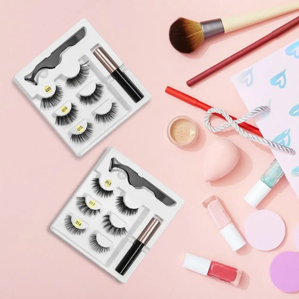 

Magnetic Eyelashes Magnetic Eyeliner 3D Mink Eyelashes Magnetic Lashes Short False Lashes Lasting Handmade Eyelash Makeup Tool