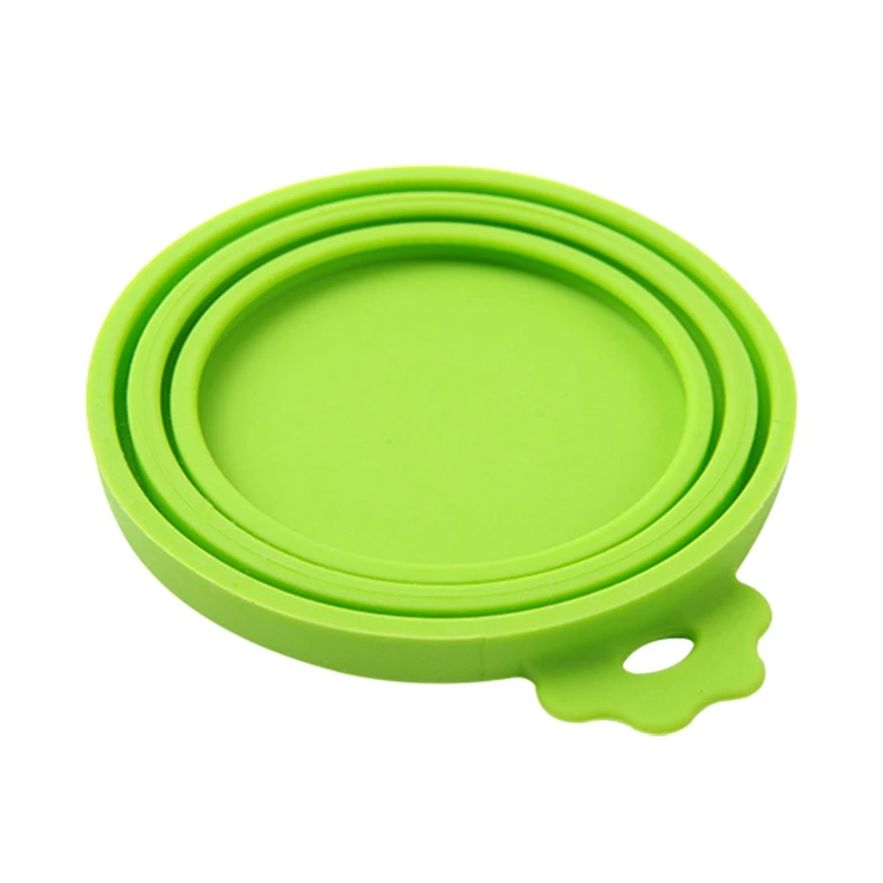 Green Консерва с едой для животного крышка/силиконовая крышка жестяной банки для собаки и кошки силиконовая форма ПЭТ пищевая Крышка силиконовая постельное белье крышка бутылки для хранения - Цвет: Green