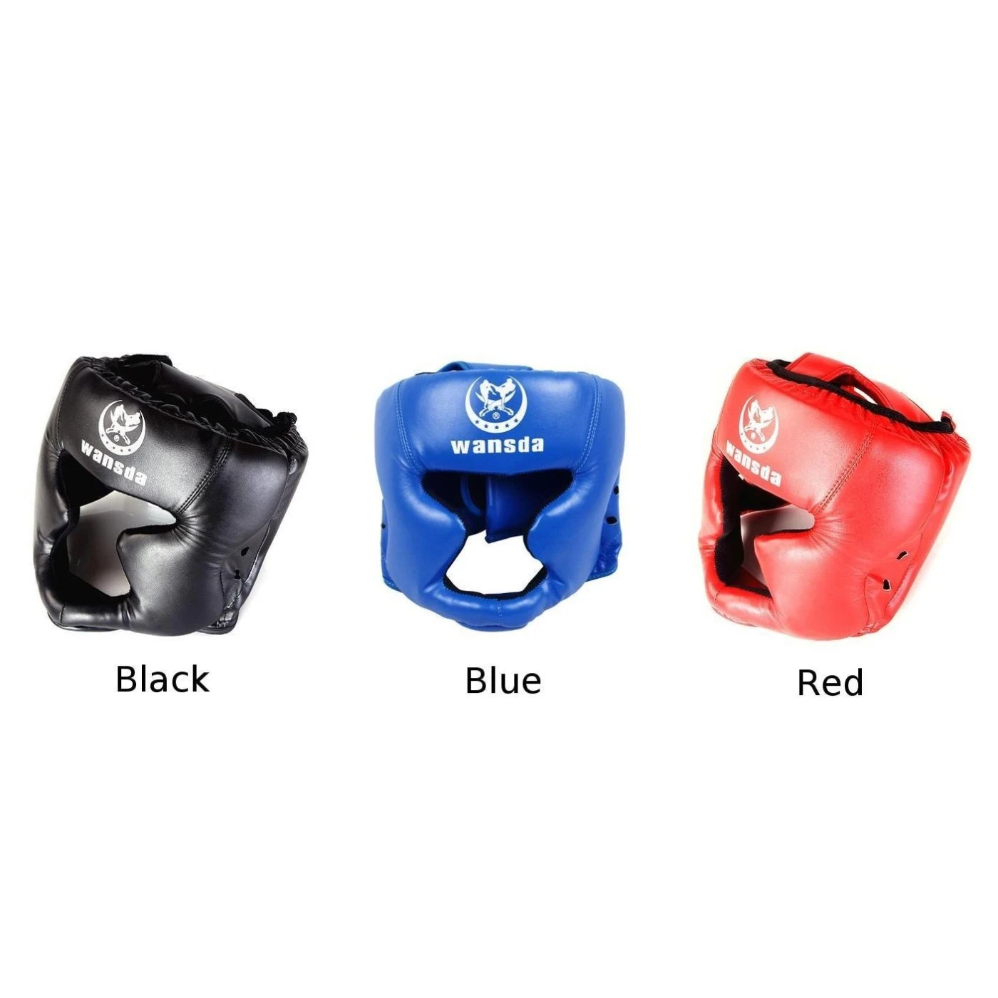 

Adjustable PU Boxing Helmet Kickboxing Fighting Training Head Protector Karate Sparring Face Headgear Fitness Sport Equipment