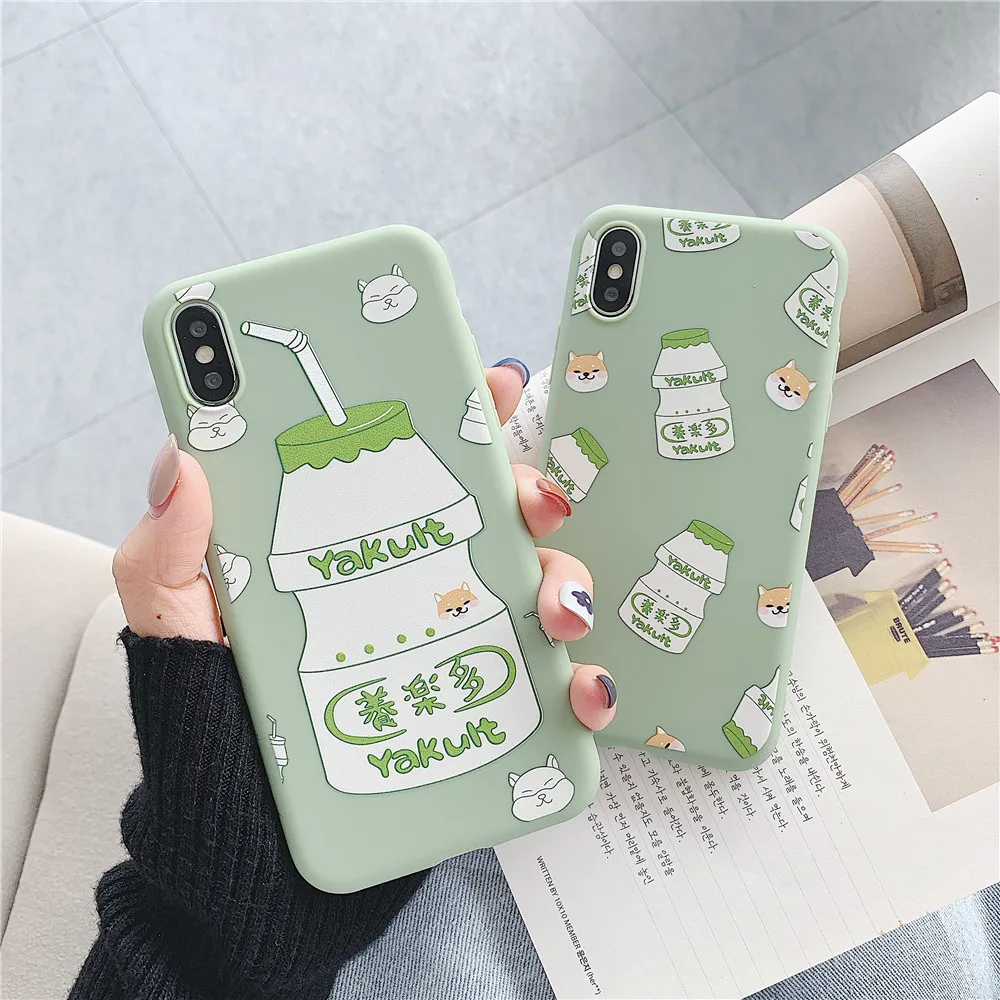 Милый Ультратонкий чехол для телефона с бутылкой молока iPhone 11 Pro Max X XS MAX XR мягкий
