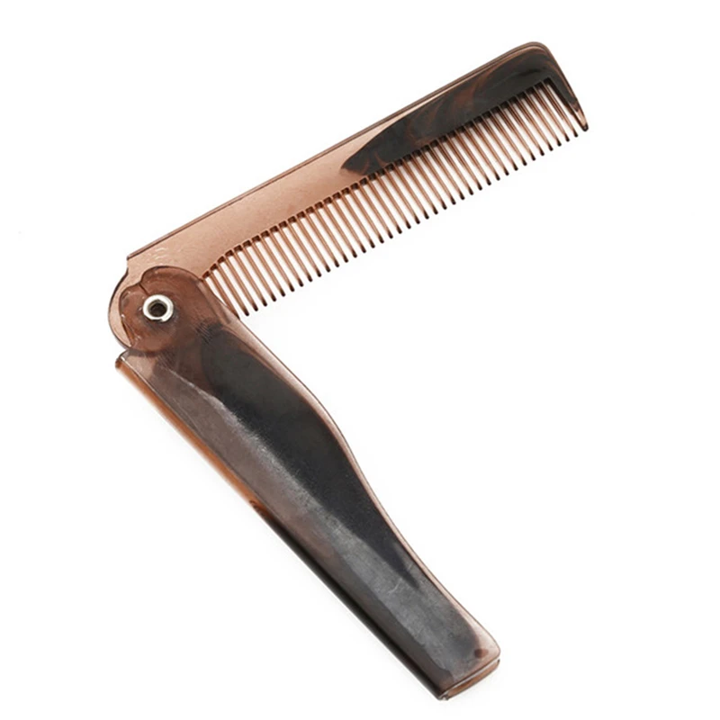 1PC Portable Folding Knife Hair Combs Travel Commercial Plastic Small Comb For Men Special Head Moustache | Красота и здоровье