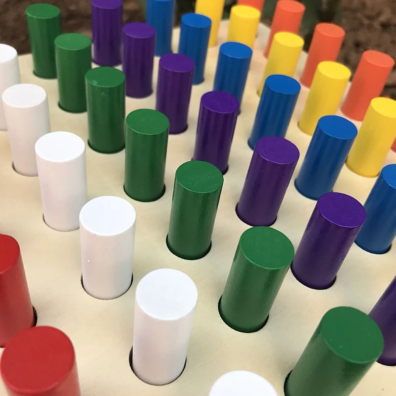 

Montessori Teaching Aids Cylinder Ladder Building Blocks Sensory Education Wood Early Education Toy Early Childhood Special