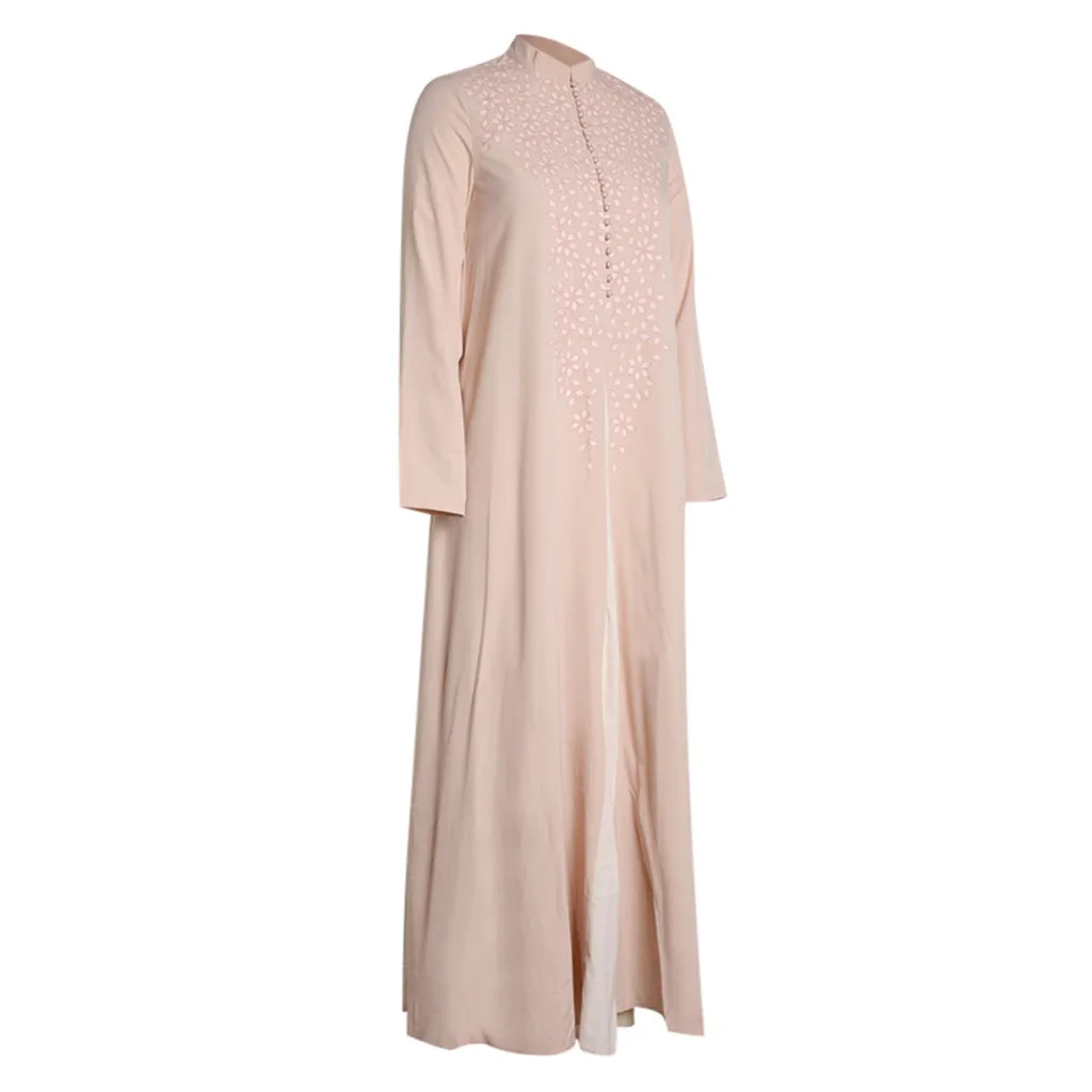 Платье 2019 весна осень Новое Женское мусульманское платье тонкий кафтан арабский