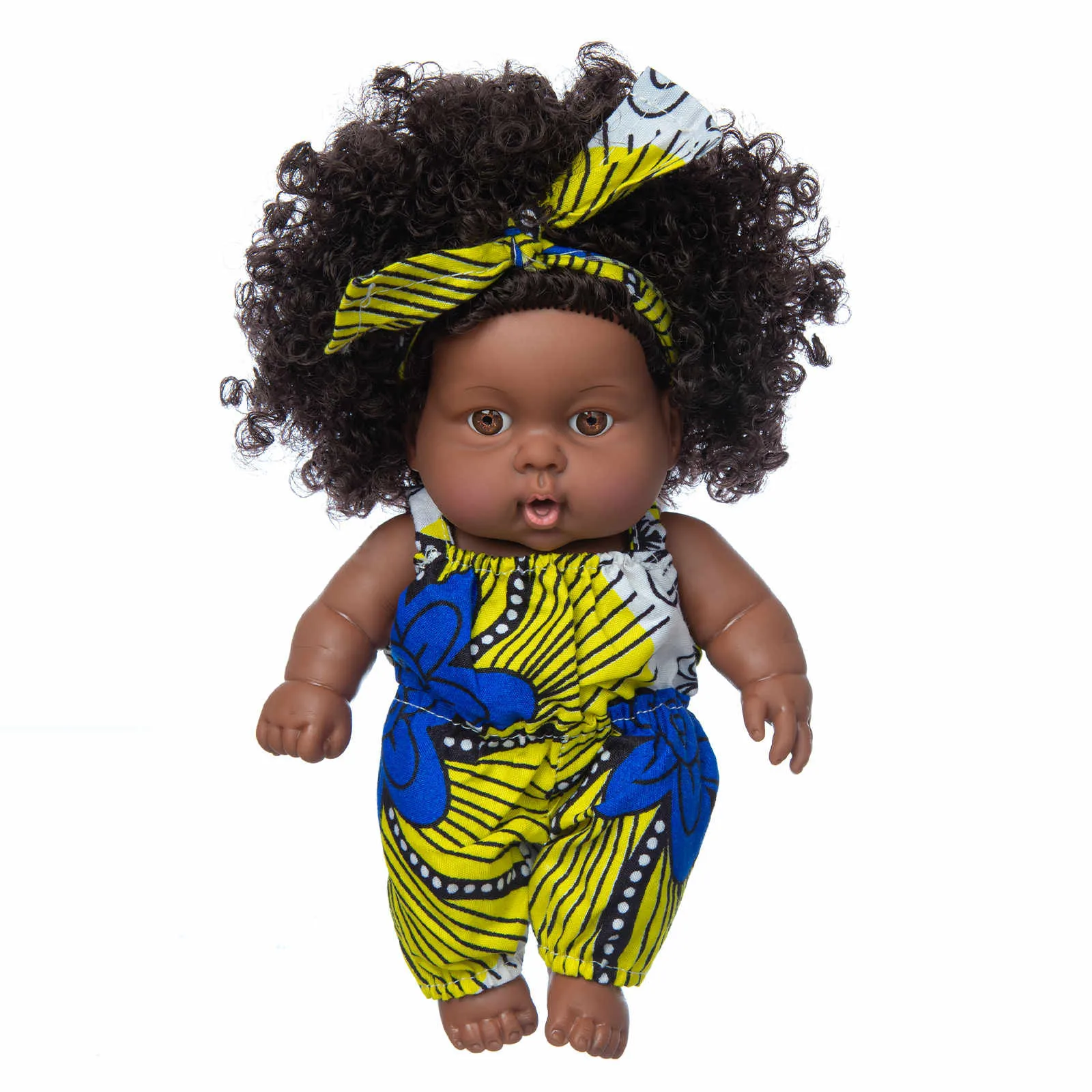 Фигурка аниме черный Африканский ребенок милая кудрявая черная 8-дюймовая