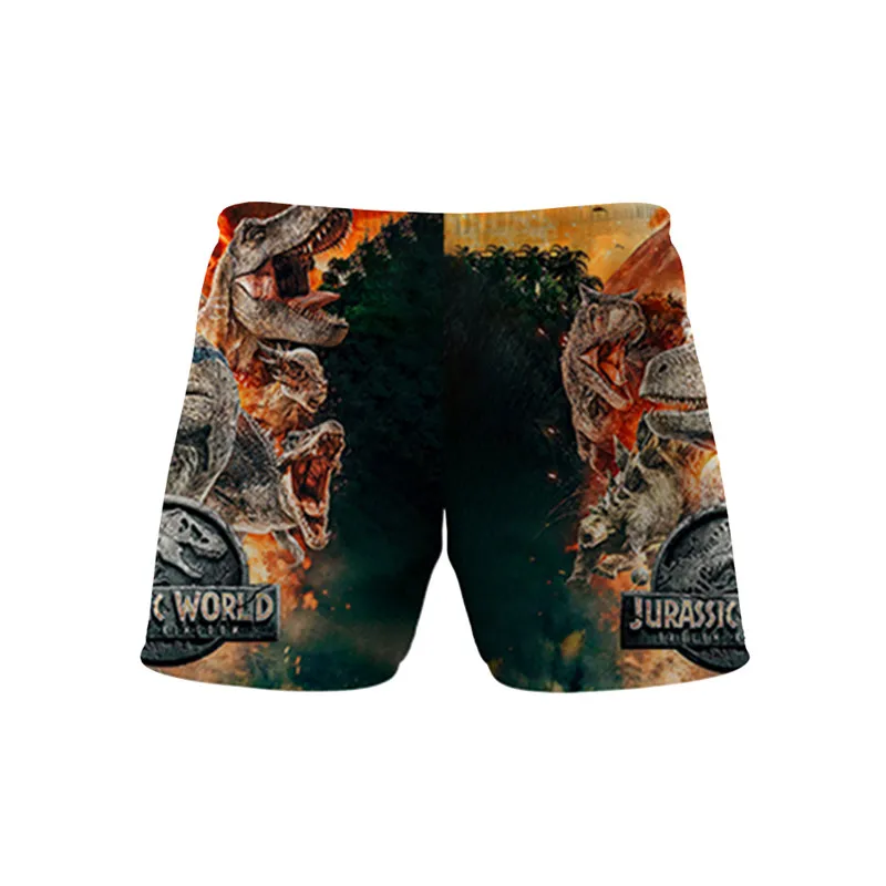 

2021 new summer children's shorts boys girls dinosaurs toddler kids fashion print animal swimwear beach shorts 4-14T