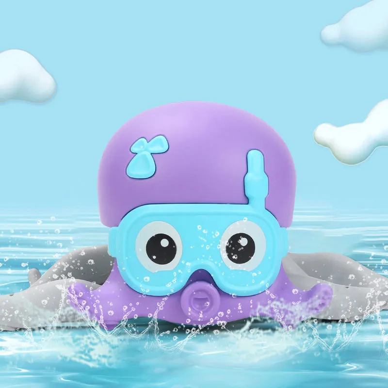 

Bathing Bathtub Water Spring Floating Octopus Drag Walk Swim Land Crawl Girlfriend Children Funny Beach Toys