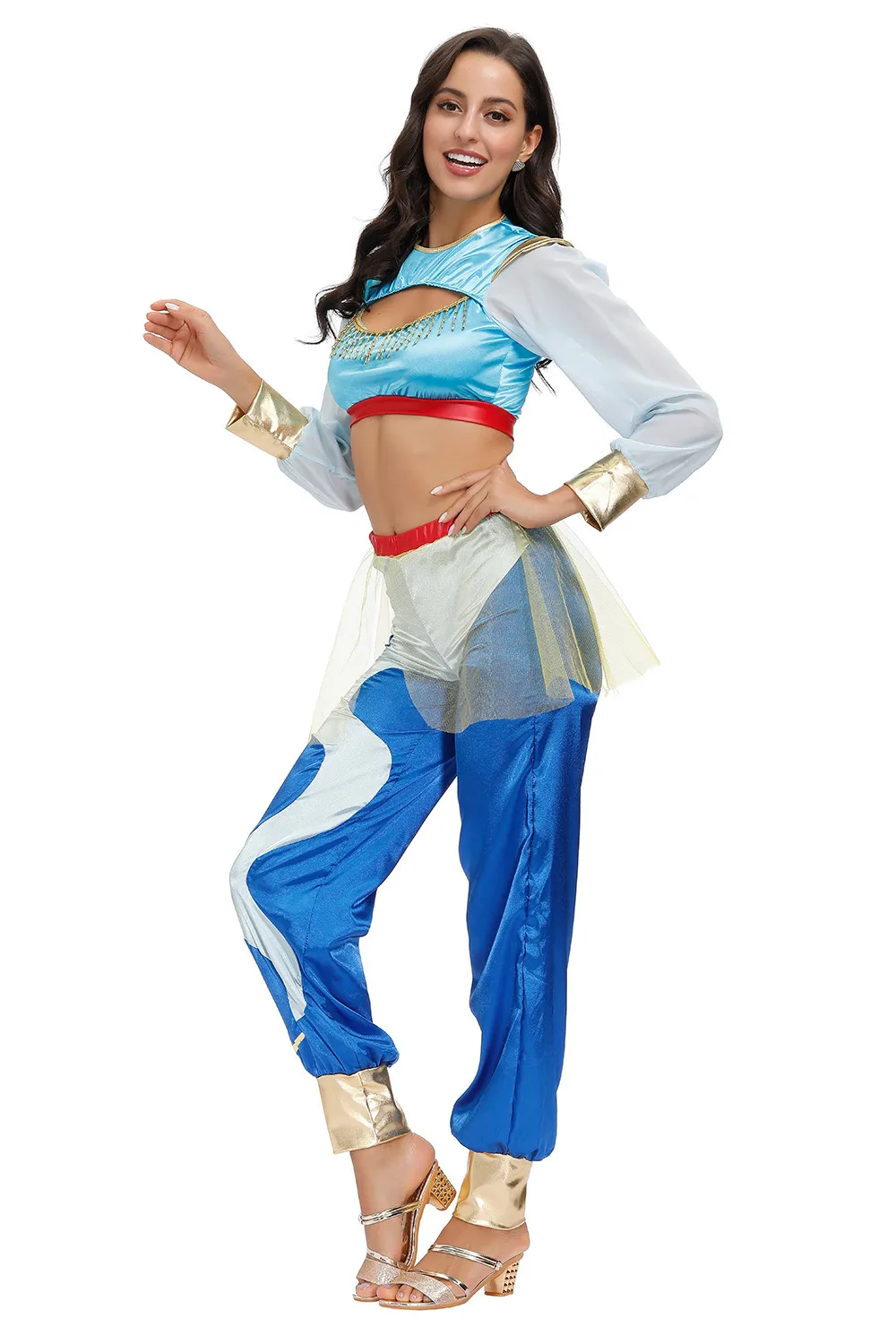 Платье принцессы на шнуровке с рисунком &quotАладдин и волшебная лампа Хэллоуин