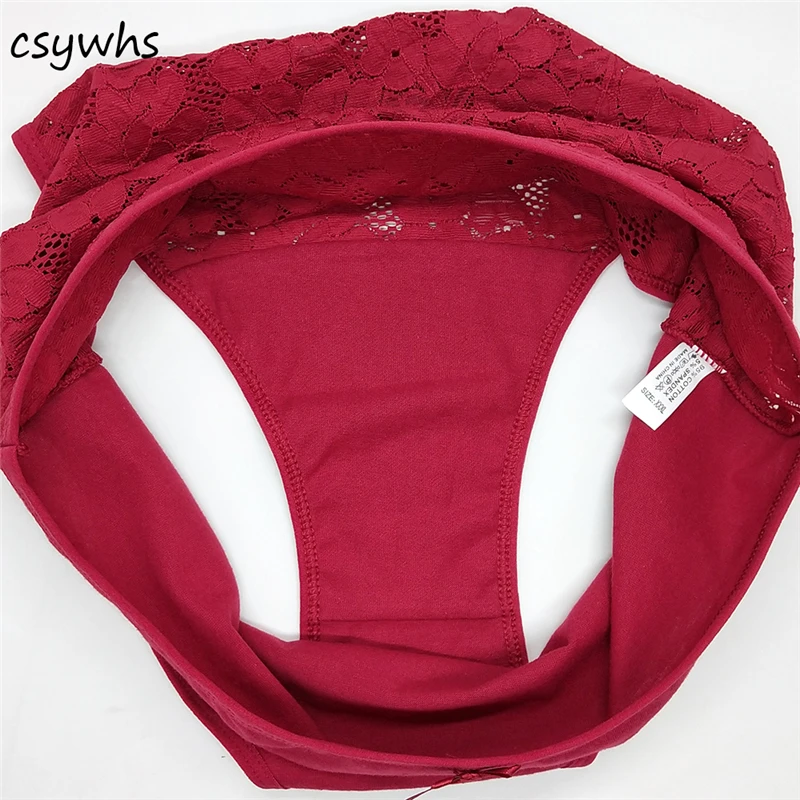 Женские кружевные трусы CSYWHS прозрачные трусики средней посадки с цветочным