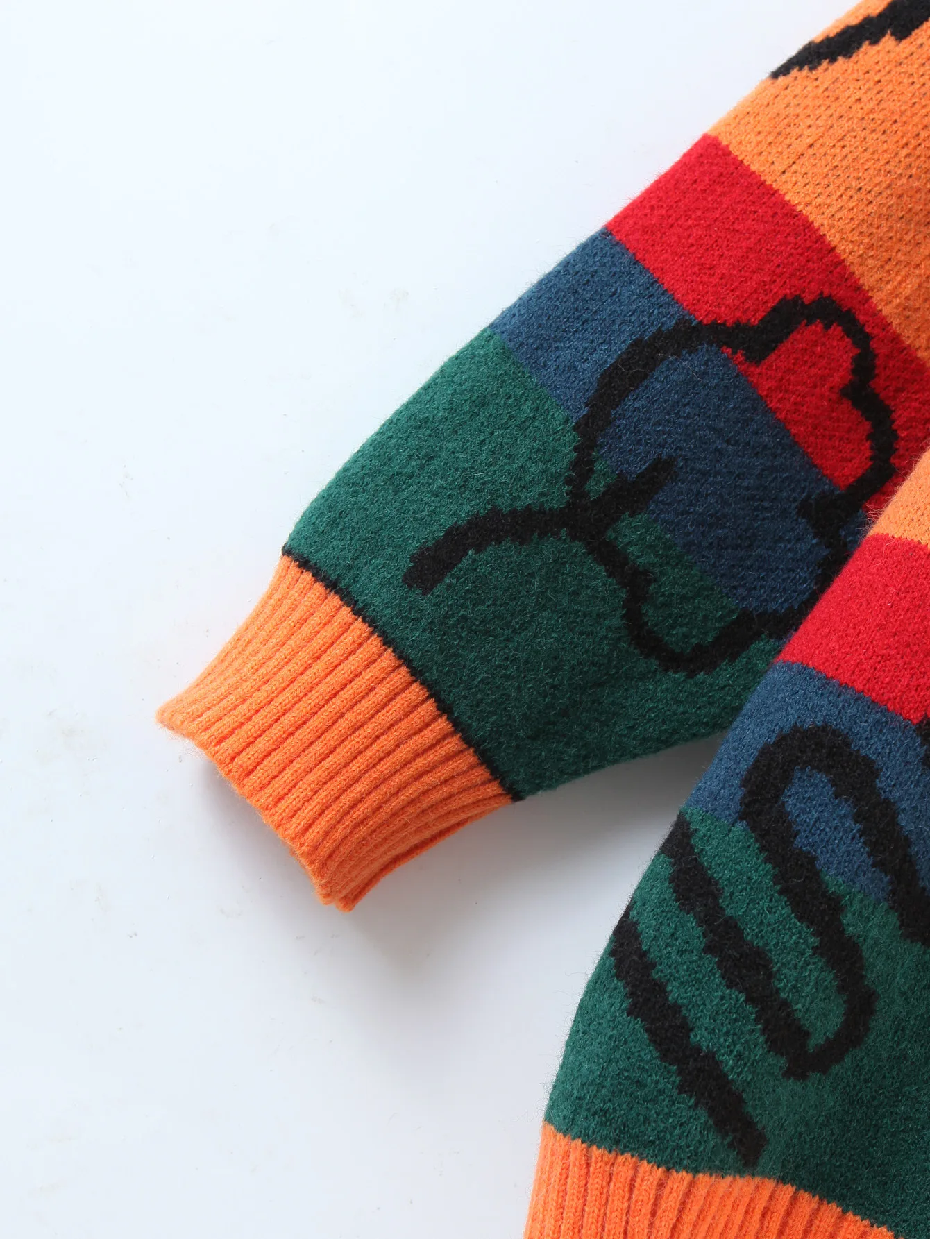 

Q8856-Korean Style Women's Clothing 2020 Autumn Winter New Lazy Style round Neck Lollipop Color Stripe Sweater