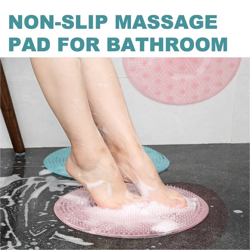 31 см круглая силиконовая щетка для ванны и душа массажер тела стоп очищающая