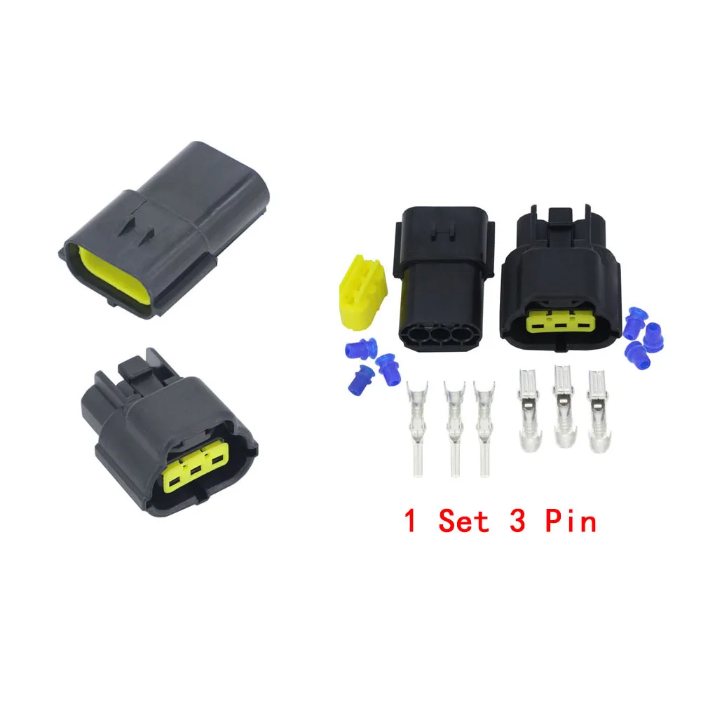 1 Set 3 Pin 1 комплект AMP Denso 1,8 мм-(1/2/3/4/6/8/10/12/16Pin) серии разъем водонепроницаемый электрический провод разъем кислородный датчик Автомобильный разъем - Цвет: 1 Set 3 Pin