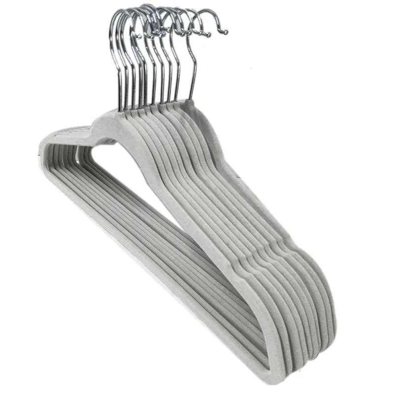 

Kids Velvet Non-Slip Clothes Hangers, 30-Pack, Grey