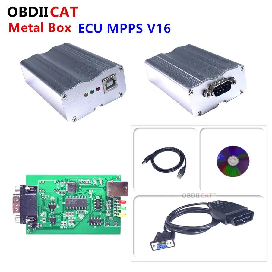 MPPS V16 SMPS EDC16 металлическая коробка Авто ECU чип Тюнинг инструмент перекарта CAN Flasher диагностический