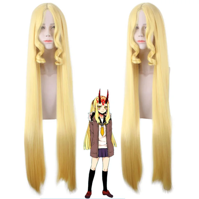 

Fate Grand Order Ibaraki Douji Doji Long Wig Cosplay Costume FGO Heat Resistant Synthetic Hair Women Yellow Wigs