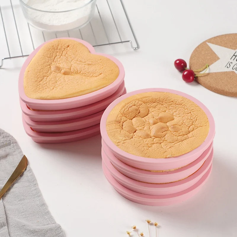 

Love Heart Silicone Cake Mold Bakeware Set Silicone Round Moulds For Cake Decorations