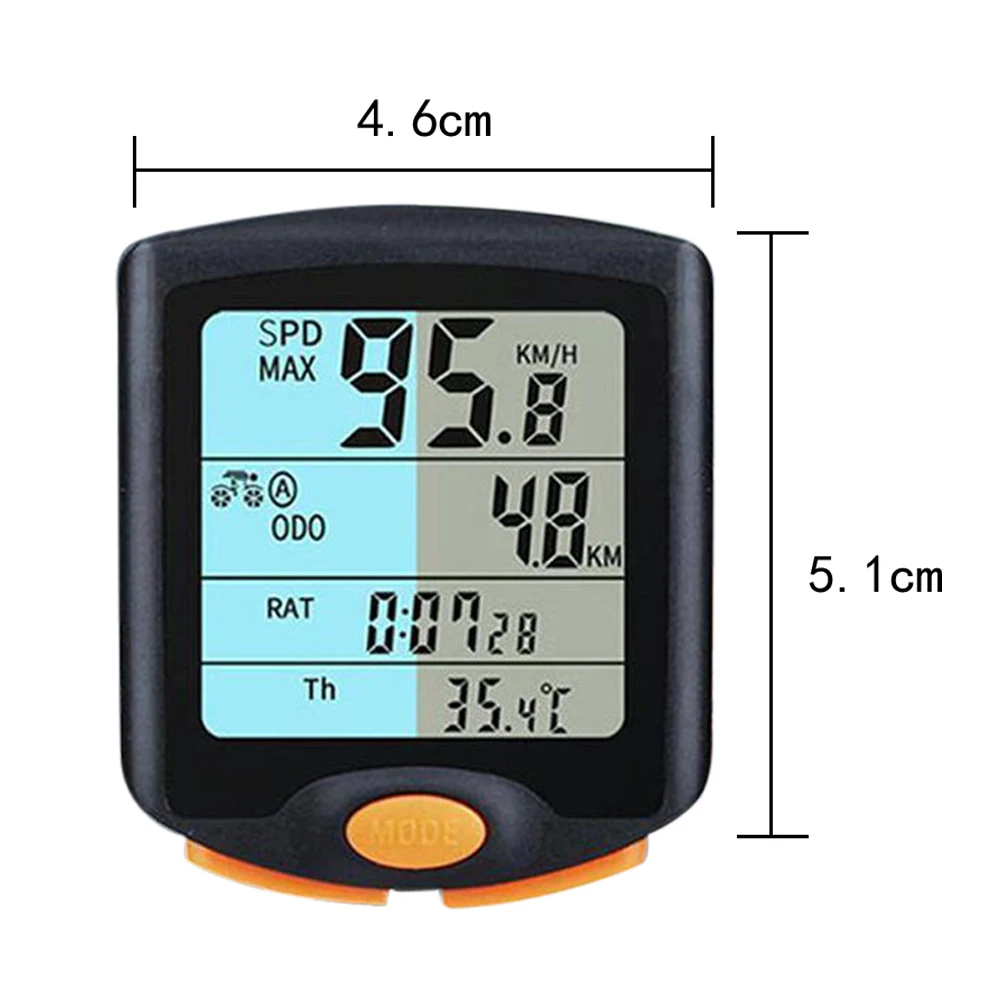 Светодиодный водонепроницаемый велосипед цифровой спидометр беспроводной