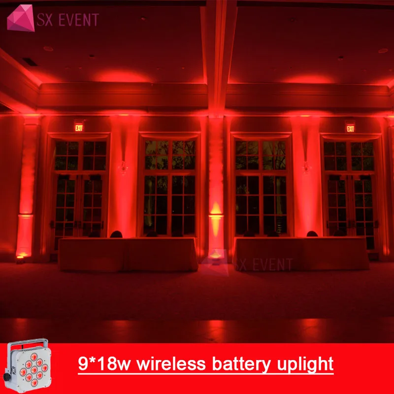 Weddingdj Setup 18Wx9 RGBWA+ UV 6в1 батарея беспроводные Уличные светодиодные DMX стандартные могут диско DJ вечерние светодиодные подсветки сценическое театральное освещение